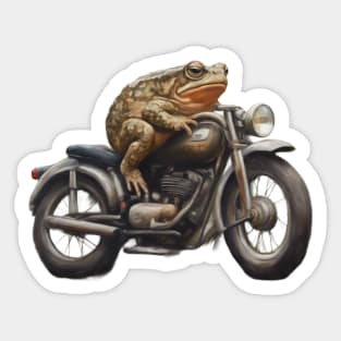 Toad on Motorbike Sticker